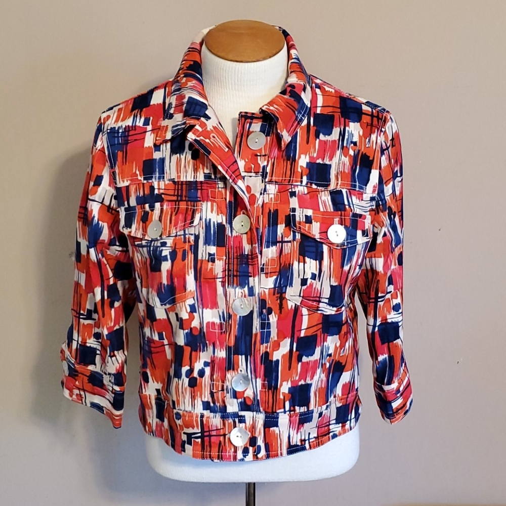 Ruby Rd Cropped Lined Jacket Size 10p - image 1